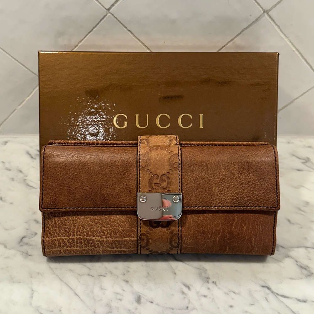 Gucci Guccissima GG Continental Wallet